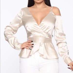 Fashion Nova satin Blouse